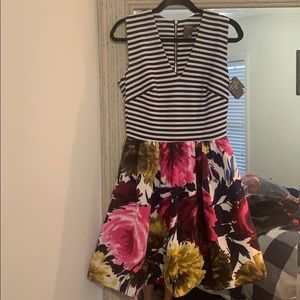 Taylor size 8 striped/floral dress